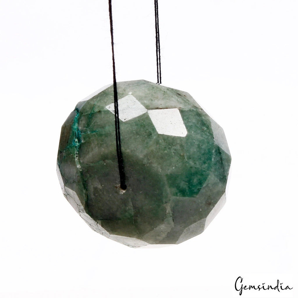 134.30 Ct Natural Green Brazilian Round Cut Center Drilled Loose Briolette Gems