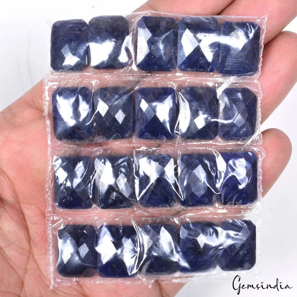 Blue Sapphire Lot, Loose Gemstone — 20 Pieces, 15x12mm, 231.10 Ct