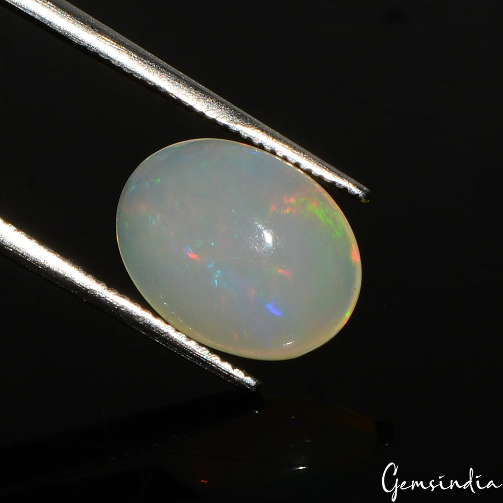 2.10 Ct Natural Ethiopian Opal Welo Shine Oval Cabochon Loose Untreated Gemstone