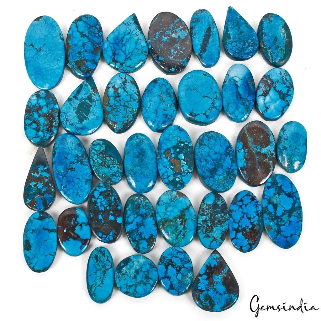 680 Ct/34 Pcs Natural USA Blue Green Turquoise Mix Cab Loose Wholesale Gemstones