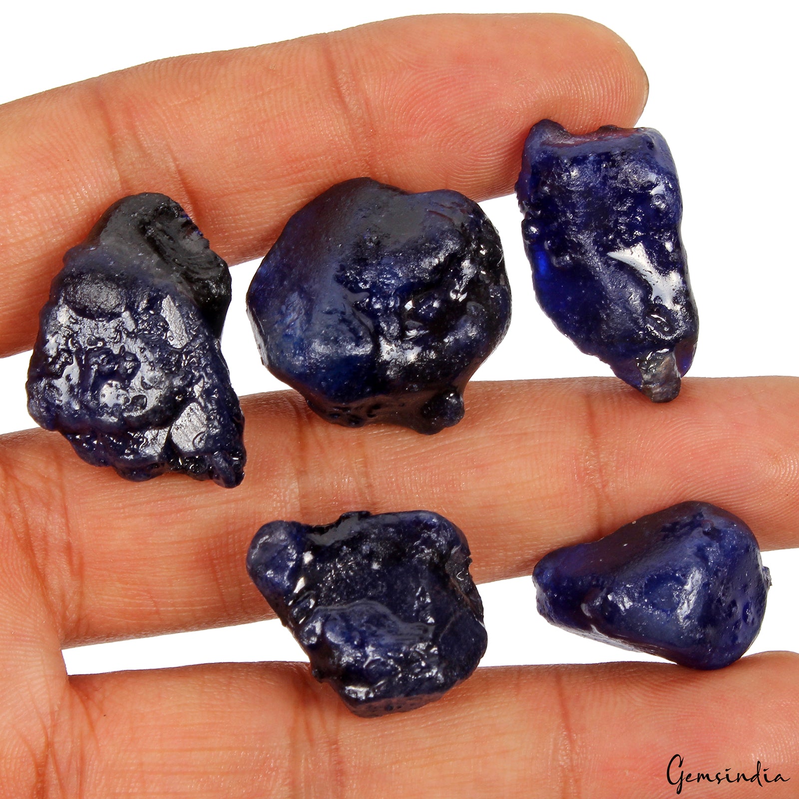 Ceylon Blue Sapphire Rough Specimen, Heated — 20mm To 27mm, 250.10 Ct, Sri Lanka