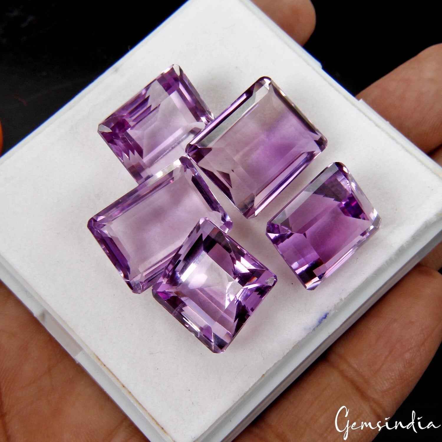 Certified 108.70 Ct Natural Untreated Purple Amethyst Octagon Cut Loose Gems Lot