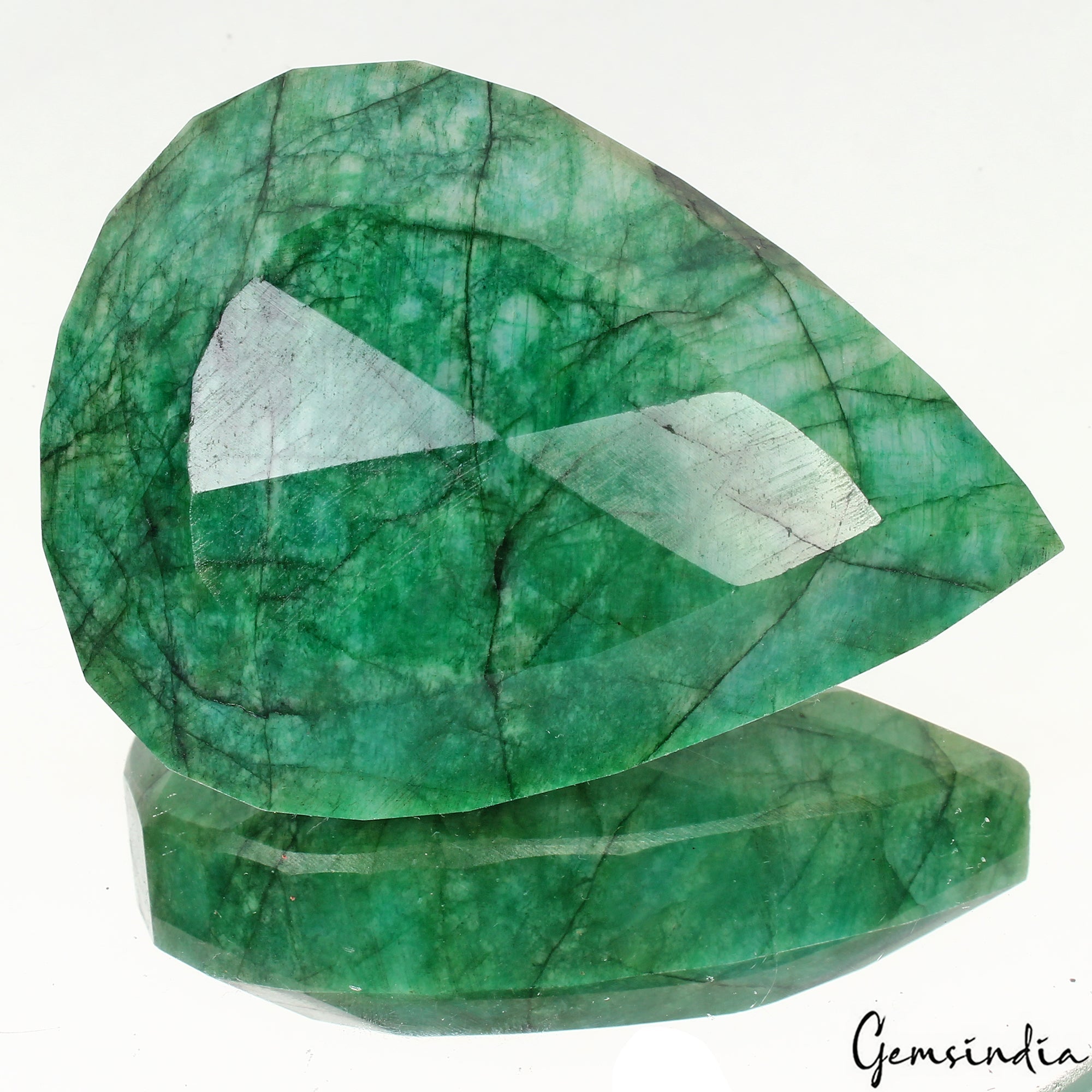 Huge 960 Ct Natural Green Emerald Pear Faceted Earth Mined Loose Brazil Gemstone