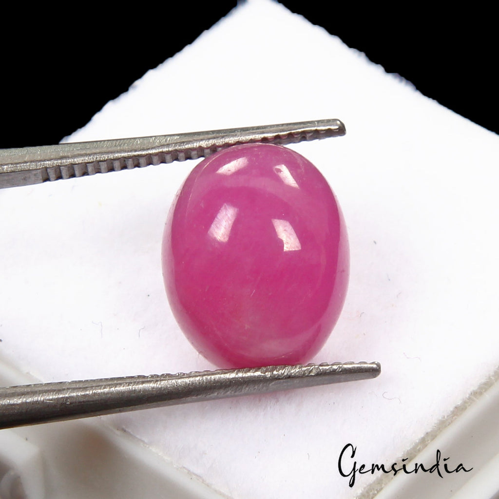 Certified 6.30 Cts Natural Pink Star Ruby Oval Cab Rare Loose Gem For Ring-RH