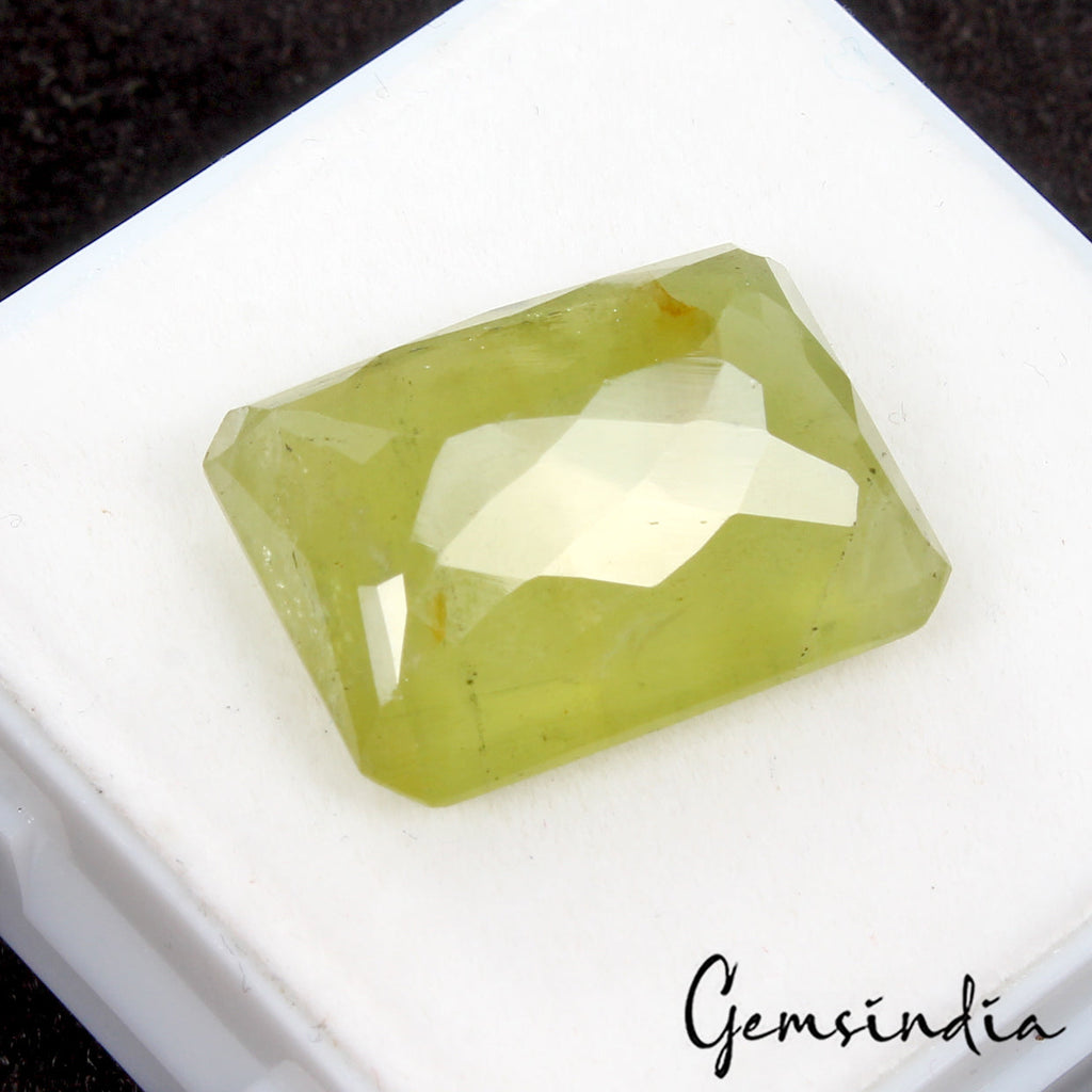 20.40 Cts Natural Brazilian Yellow Beryl Heliodor Octagon Cut Unheated Loose Gem