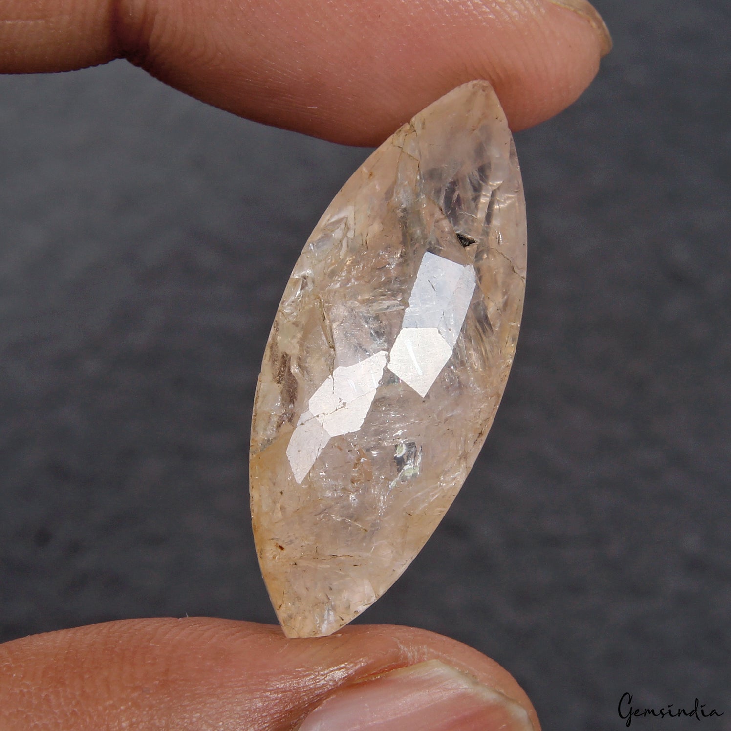 27.60 Ct Natural Untreated Brazilian Peach Morganite Rare Marquise Cut Loose Gem