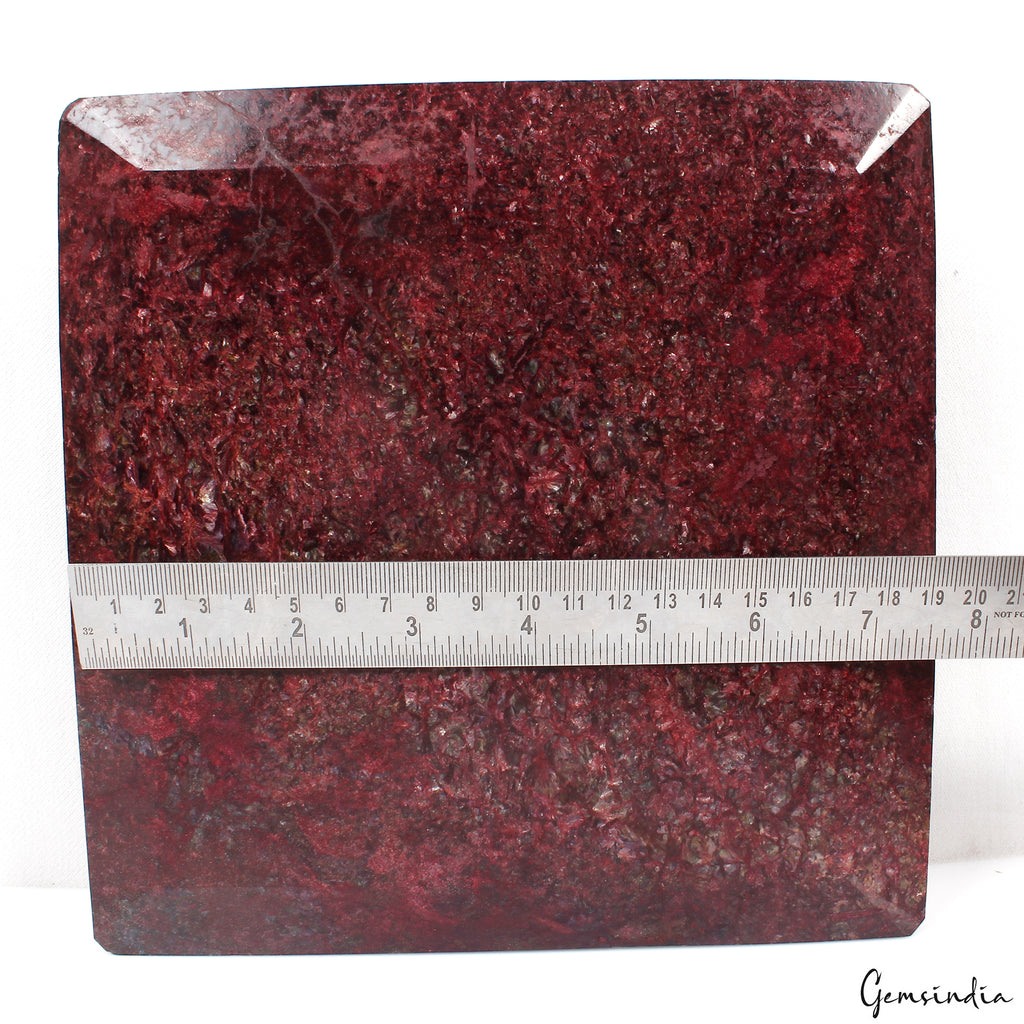 Ruby Loose Gemstone, Ocatgon Cut, Color Enhanced — 7.8x7.8x2.4 Inches, 36300 Ct (7.26 Kg), Madagascar