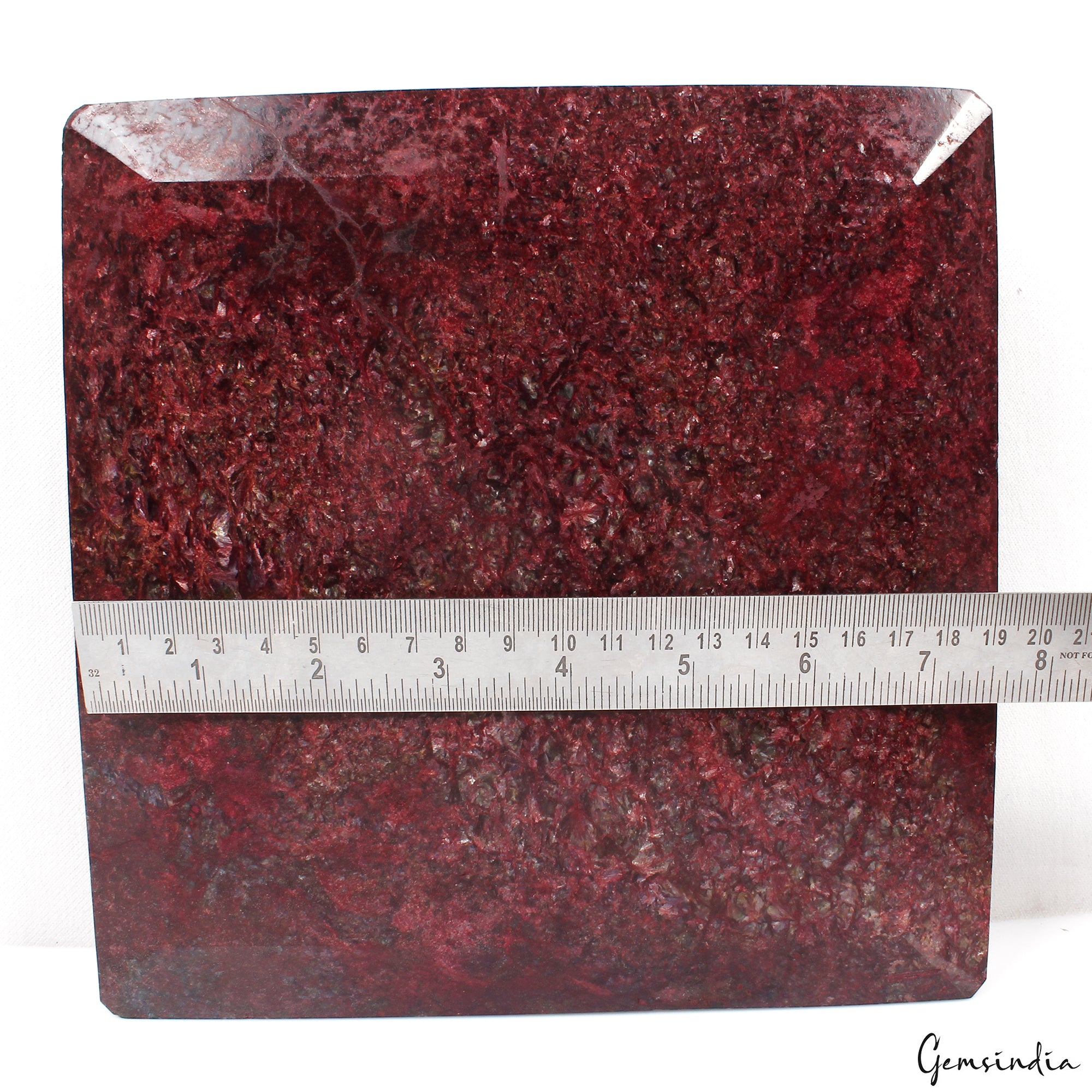 Ruby Loose Gemstone, Ocatgon Cut, Color Enhanced — 7.8x7.8x2.4 Inches, 36300 Ct (7.26 Kg), Madagascar