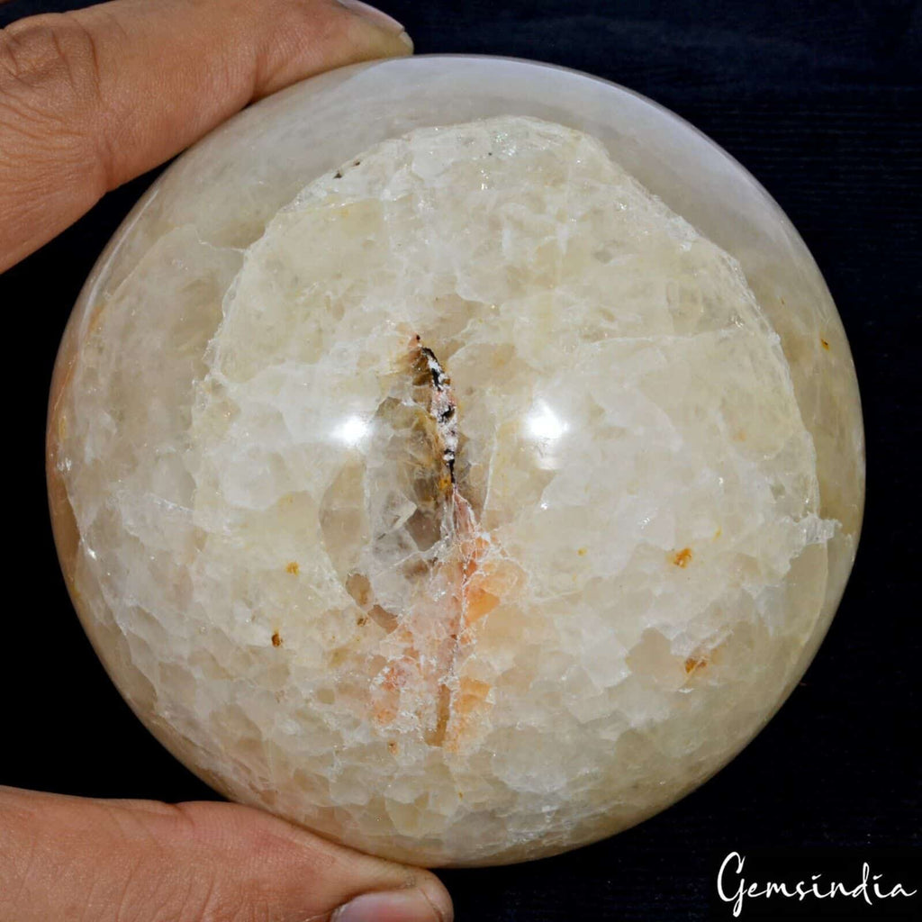 Aventurine Sphere, Untreated, Yellow — 89mm, 5500 Ct, Madagascar