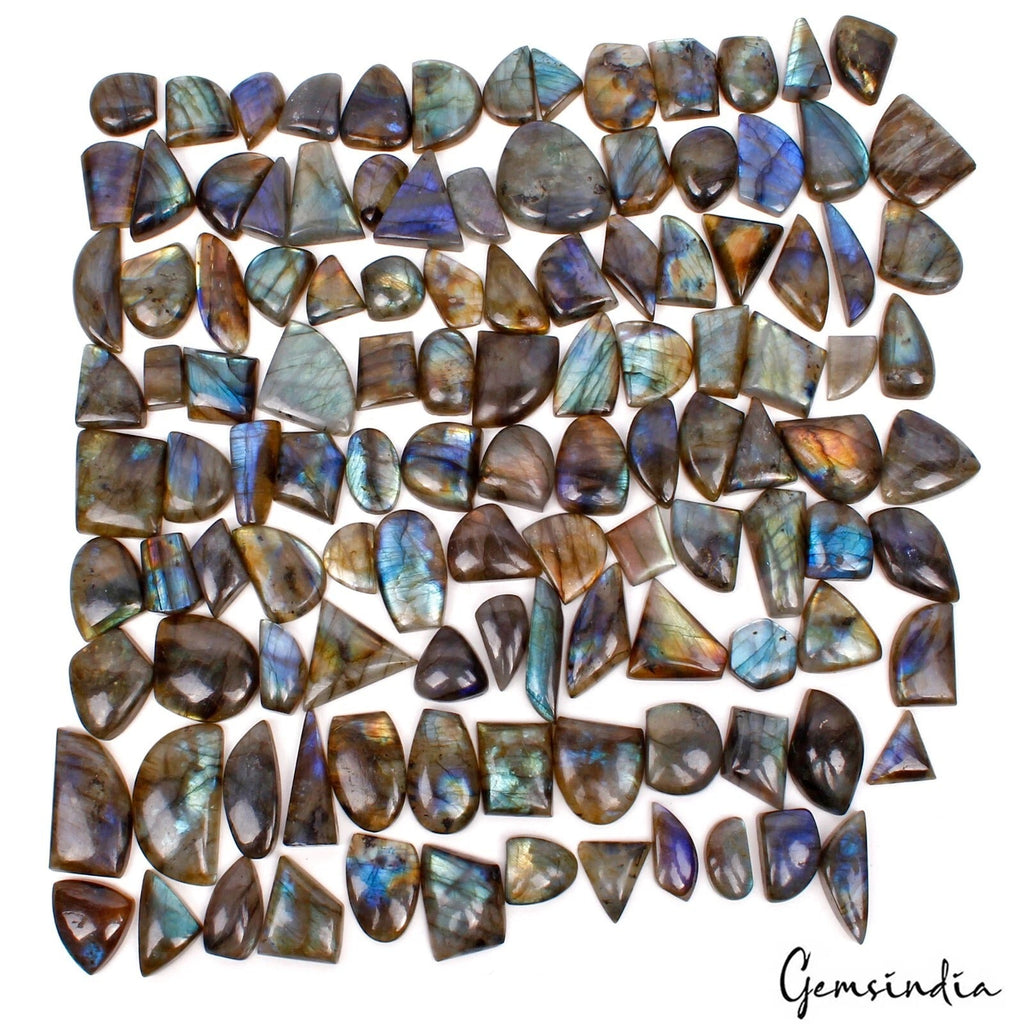 117Pcs Wholesale Lot Natural Multi Labradorite Mix Shape Cabochon Loose Gemstone