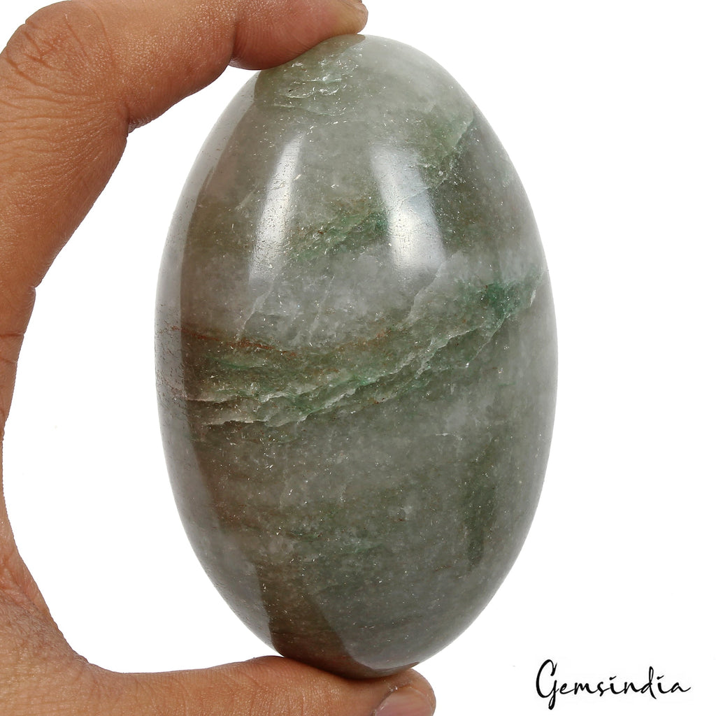 2100 Ct Natural Untreated Green Aventurine Egg Shape Loose Huge Gemstone-92x57mm