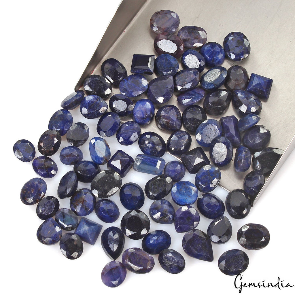 250 Ct/77 Pcs Natural African Blue Sapphire Mixed Cab Loose Gems Lot For Jewelry