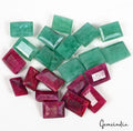 Natural Ruby & Emerald Baguette Cut Loose Gemstone 190 Ct/21 Pcs Lot for Jewelry
