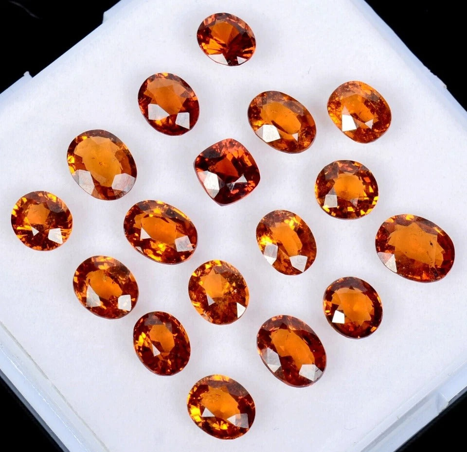 Natural 15.90 Carat Orange Hessonite Garnet Mix Shape Loose Certified Gemstones