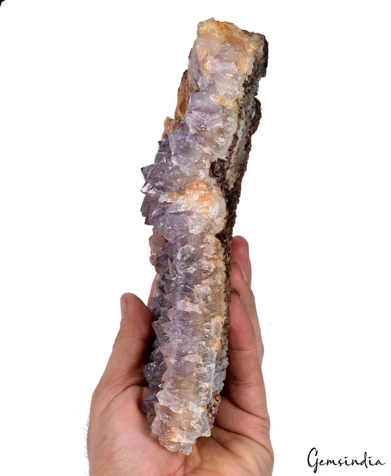 Amethyst Crystal Cluster, Untreated — 7.5x4.2x2.1 Inches, 0.99 Kg (4950 Ct), Uruguay