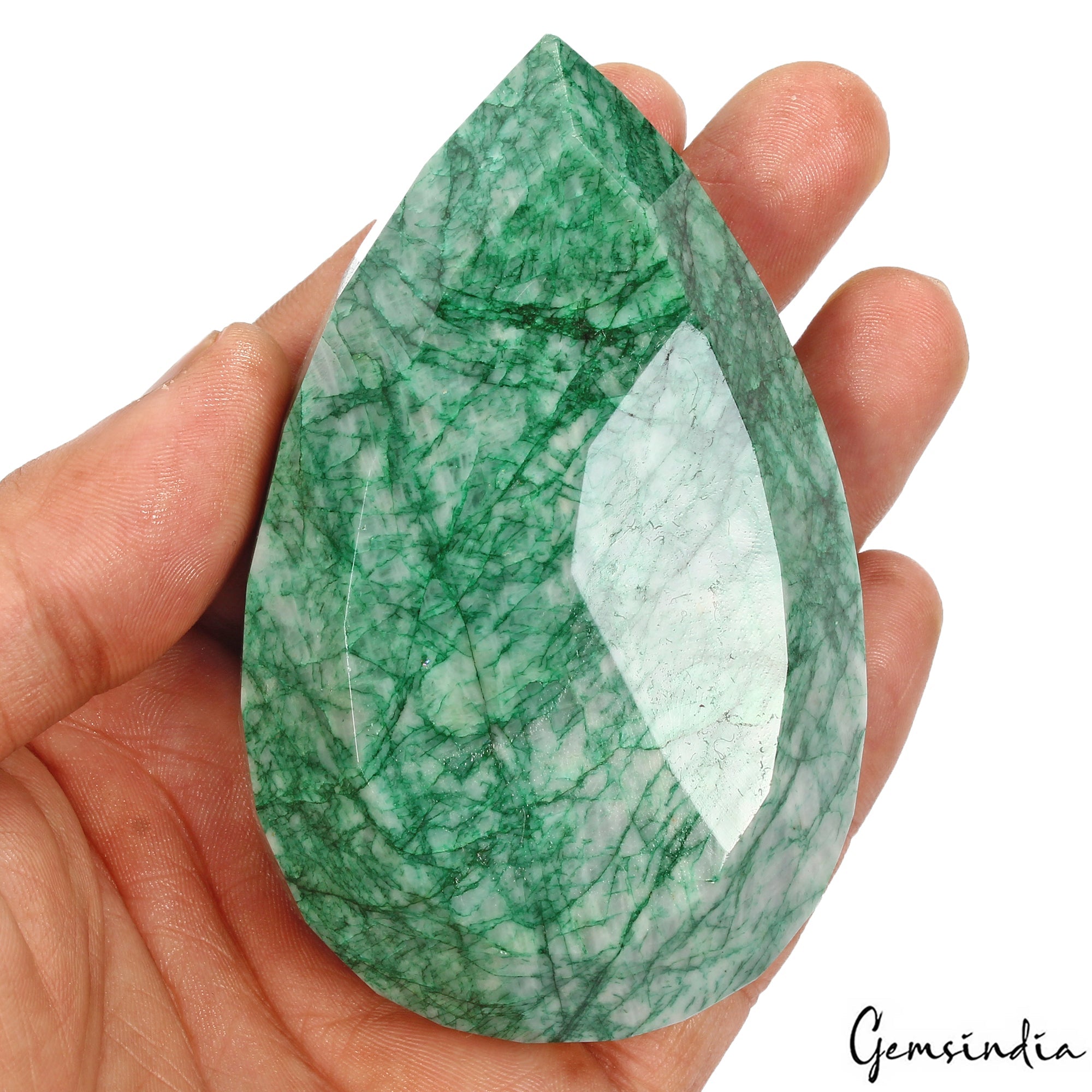 1240 Cts Natural Brazilian Green Emerald Pear Faceted Earth Mined Loose Huge Gem
