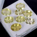 Lemon Quartz Lot, Loose Gemstone, Untreated — 8 Pieces, 15mm to 17mm, 69.10 Ct