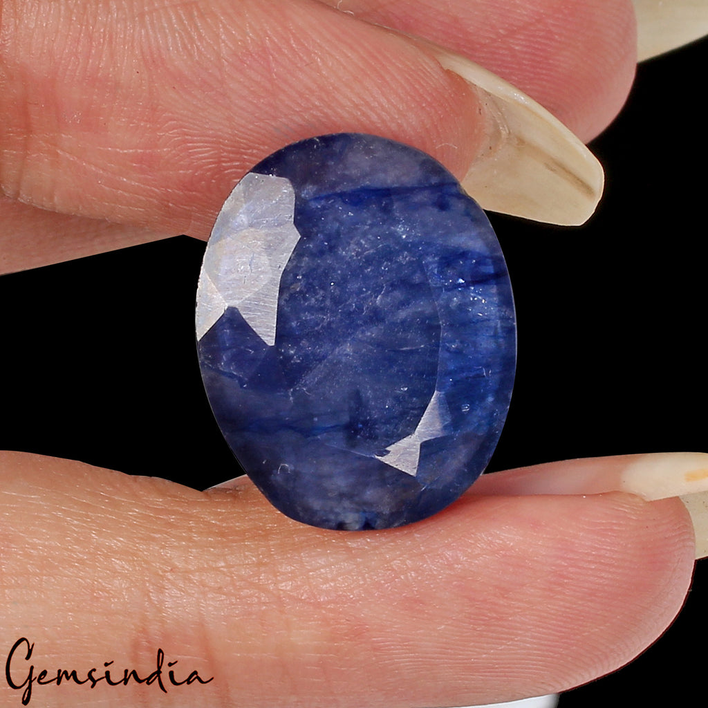 Ceylon Sapphire Loose Gemstone, Heated, Blue — 19x16x6mm, 21.00 Ct, Sri Lanka