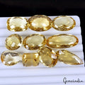 Mix Cut Natural Unheated Yellow Citrine Brazil 256.20 Ct 16-31mm Certified Gems