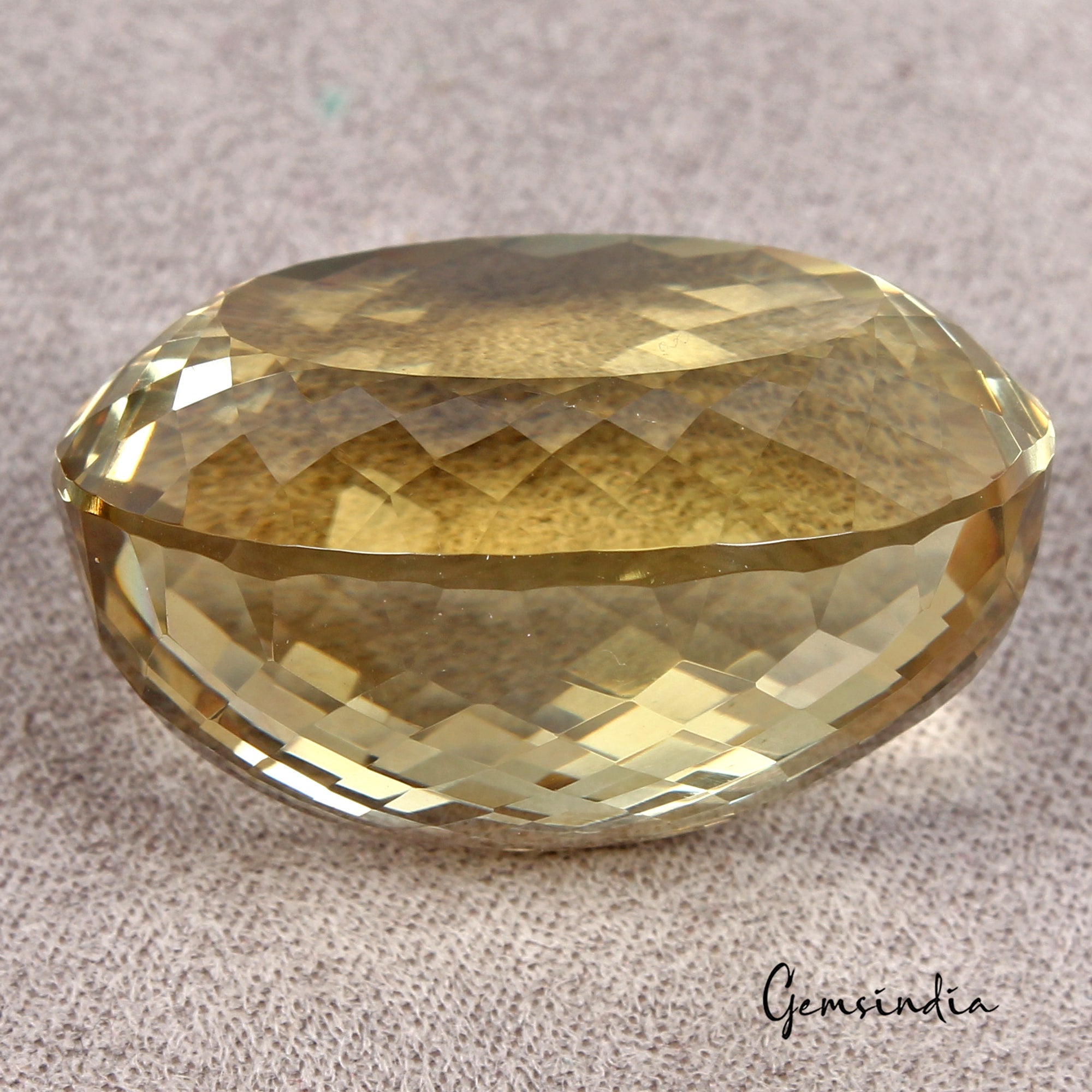 100.40 Cts Natural Untreated Brazilian Yellow Citrine Oval Faceted Cut Loose Gem