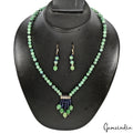 174.40 Cts Natural Emerald Sapphire Gems Round Beaded Handmade Designer Jewelry