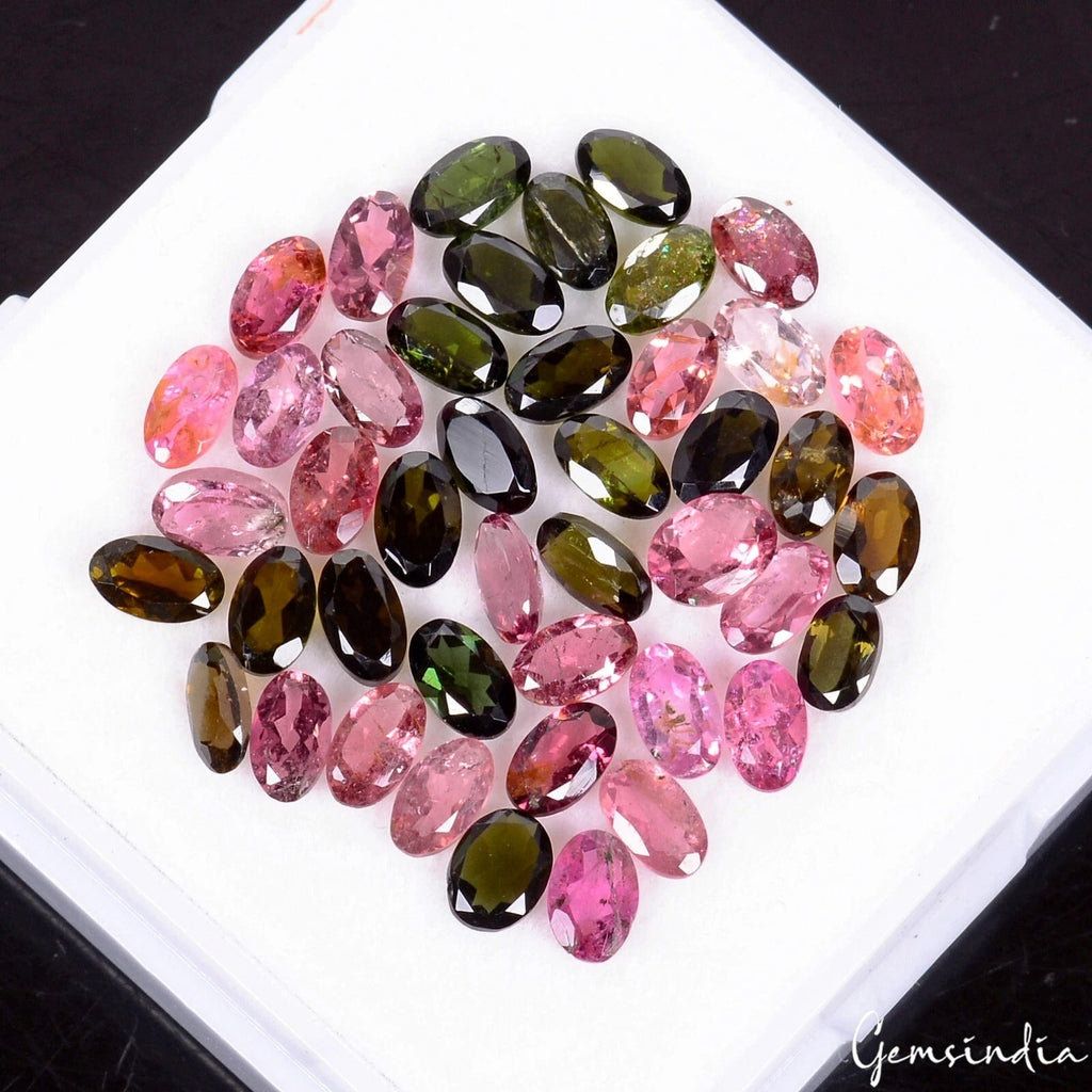 10.40 Cts/44 Pcs Natural Multi Color Tourmaline Oval Calibrated 5x3mm Gems Lot