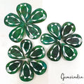 830 Cts/17 Pcs Natural Brazilian Bottle Green Emerald Pear Cut Gems For Jewelry
