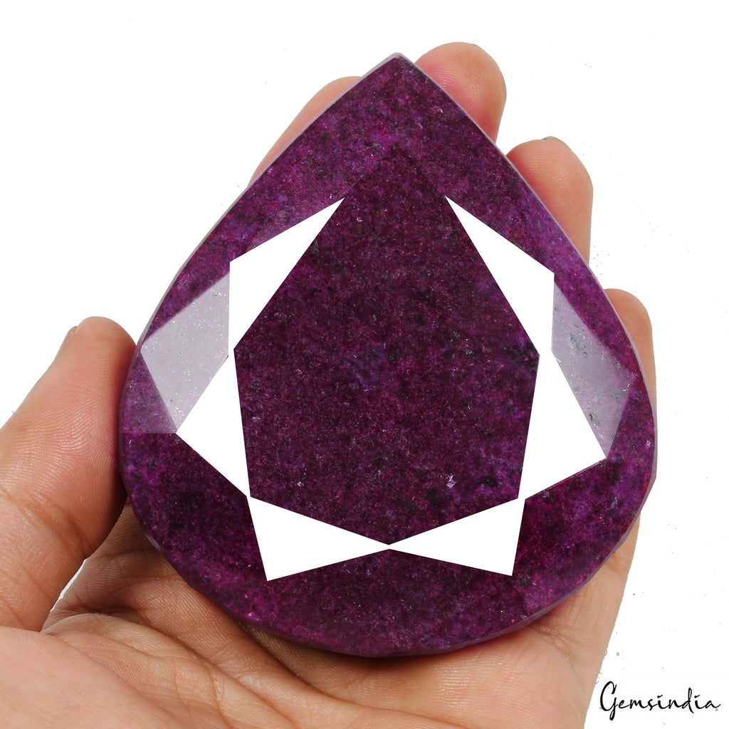 2070 Cts Natural Purple Hue Ruby Pear Cut Huge Size Loose Museum Size Gemstone