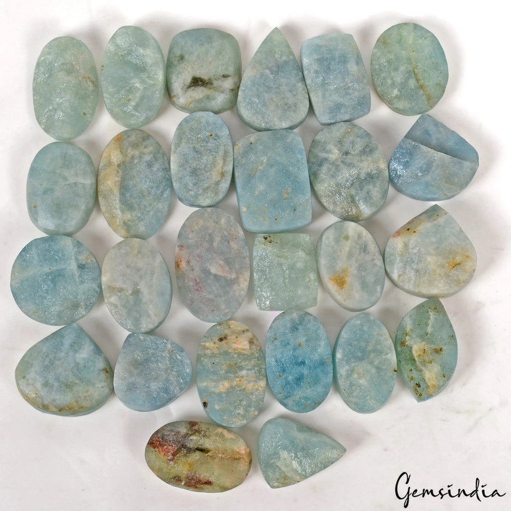 1000 Ct Natural Blue Green Aquamarine Druzy Beryl Untreated Loose Gemstones~26Pc
