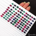 Certified 93.90 Ct/88 Pcs Natural Multi Color Emerald Ruby Sapphire Mix Cut Gems
