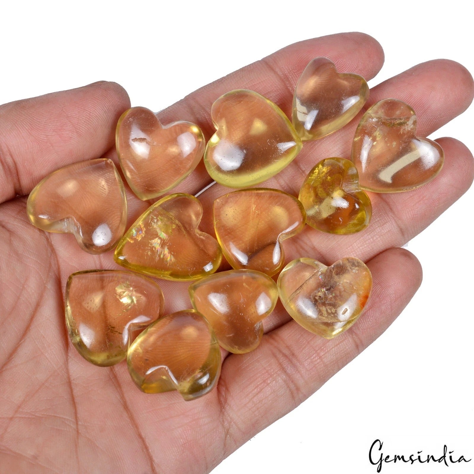 Citrine Lot, Loose Gemstone, Untreated — 12 Pieces, 16mm to 24mm, 400 Ct, Brazil