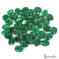 Emerald Lot, Loose Gemstone, Color Enhanced, Green — 40 Pieces, 14mm to 18mm, 560 Ct, Brazil