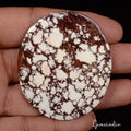 Turquoise Cabochon, Untreated, White — 57 x 48 x 5mm, 159.80 Ct
