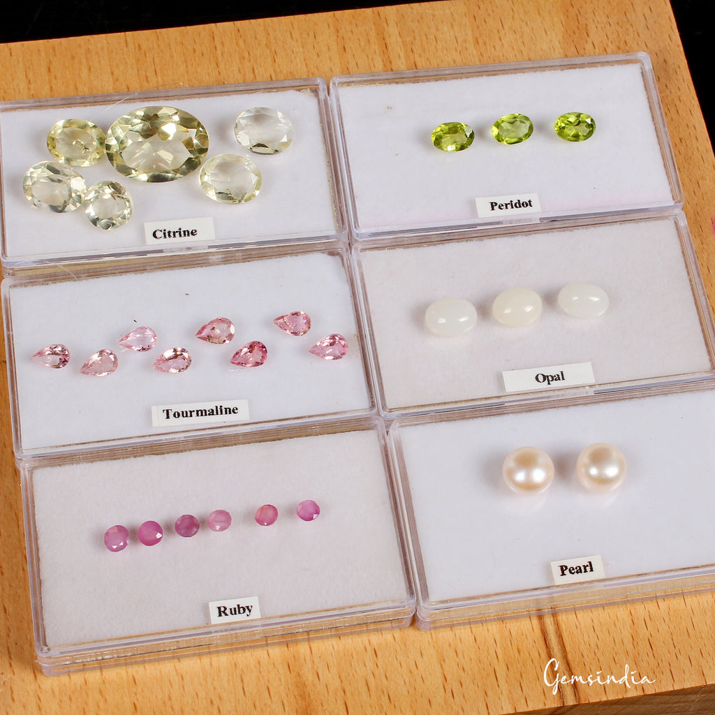 MIX LOT LOOSE FACETED NATURAL GEMSTONES MIXED GEMS WHOLESALE LOOSE GEM ~32+ CTS