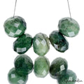 600 Ct Natural Green Emerald Round Cut 27mm-29mm Drilled Loose Beads For Jewelry