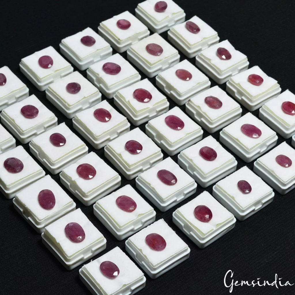 Ruby Lot, Loose Gemstone, Heated — 36 Pieces, 11mm to 15mm, 229.70 Ct, Mozambique