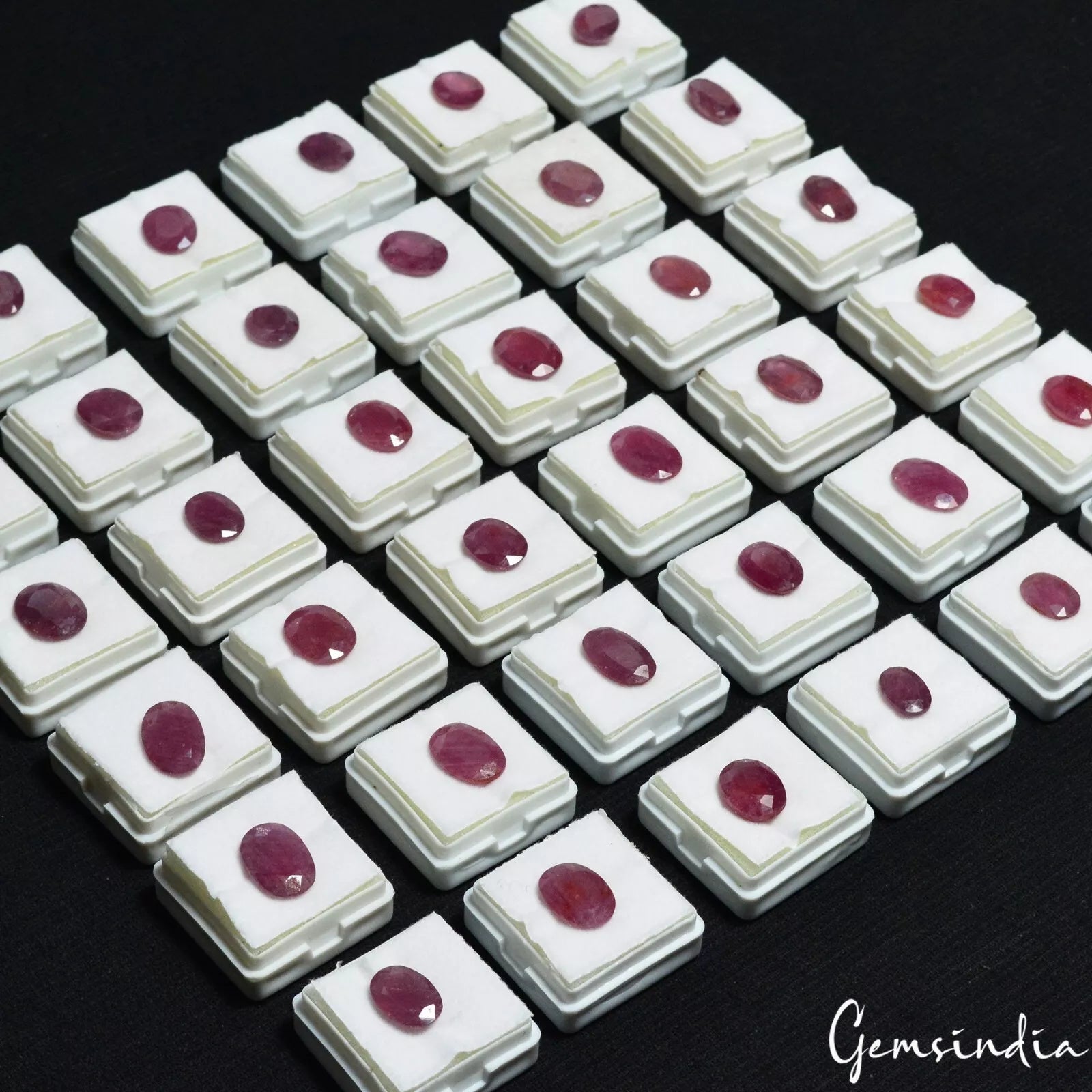 Ruby Lot, Loose Gemstone, Heated — 36 Pieces, 11mm to 15mm, 229.70 Ct, Mozambique