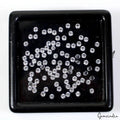4 Cts/93 Pcs Natural White Topaz 2mm Round Calibrated Diamond Cut Loose Gems Lot