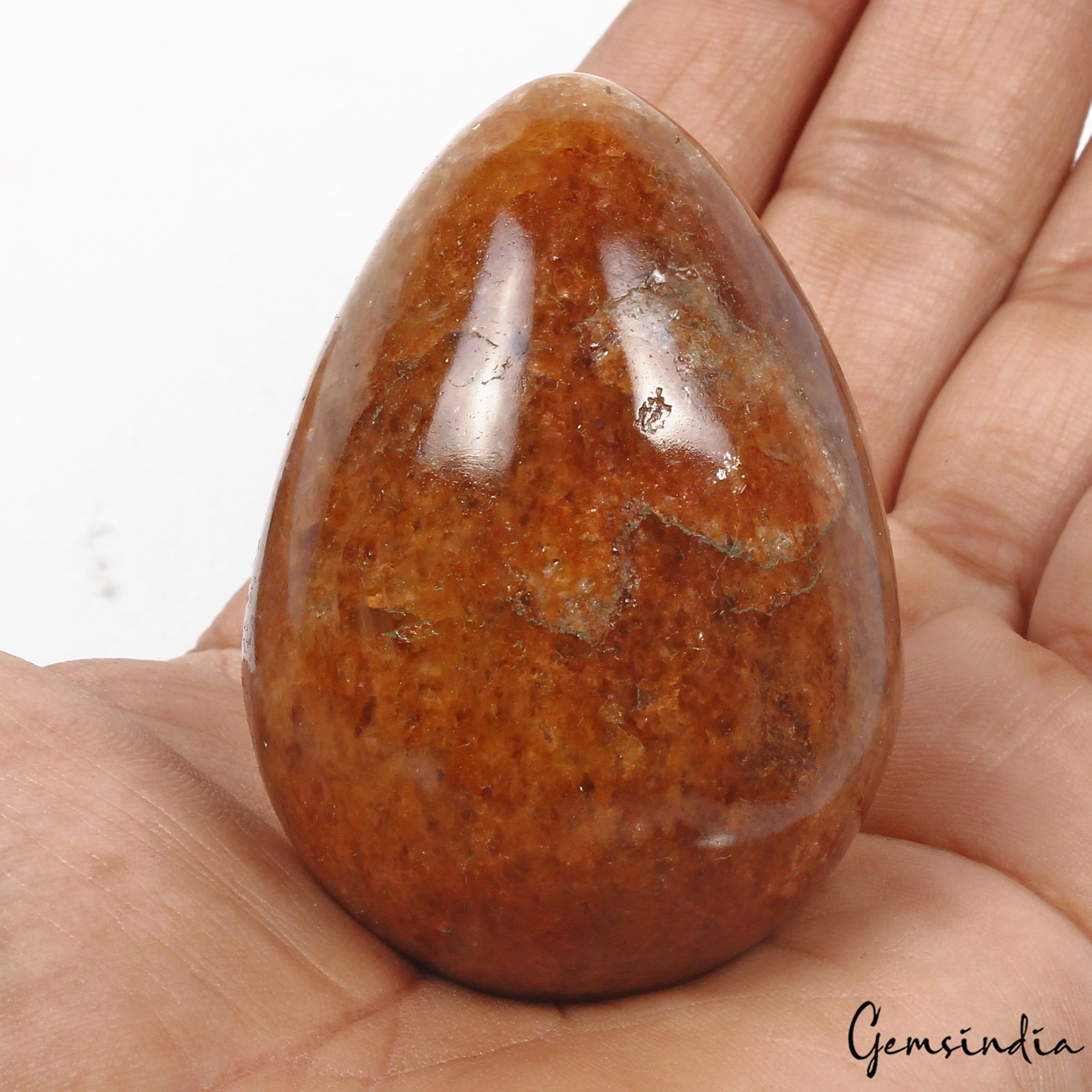 640 Cts Natural Untreated Brown Aventurine Egg Shape Gem Crystal Healing Mineral