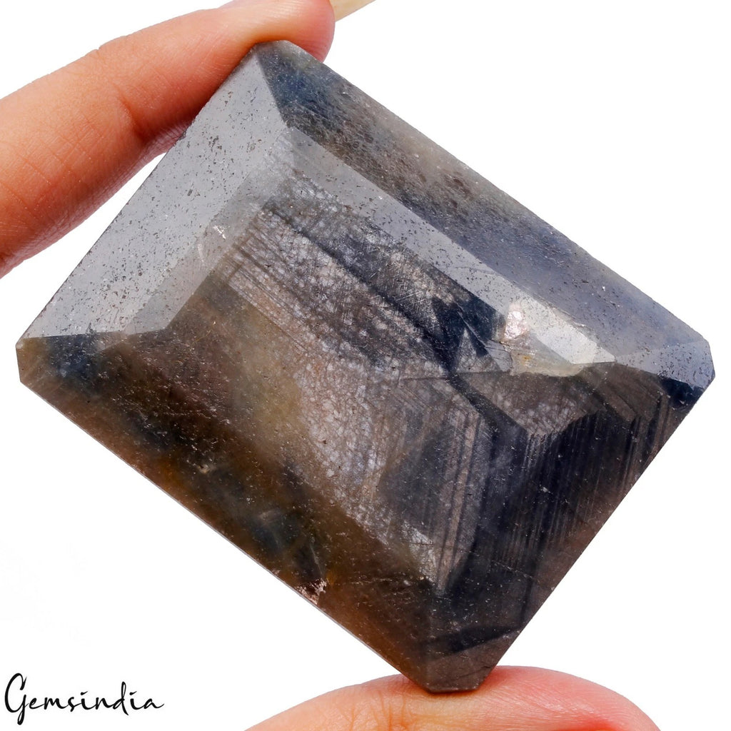 Sapphire Loose Gemstone, Octagon Cut, Untreated — 56x43x19 mm, 650 Ct, Madagascar