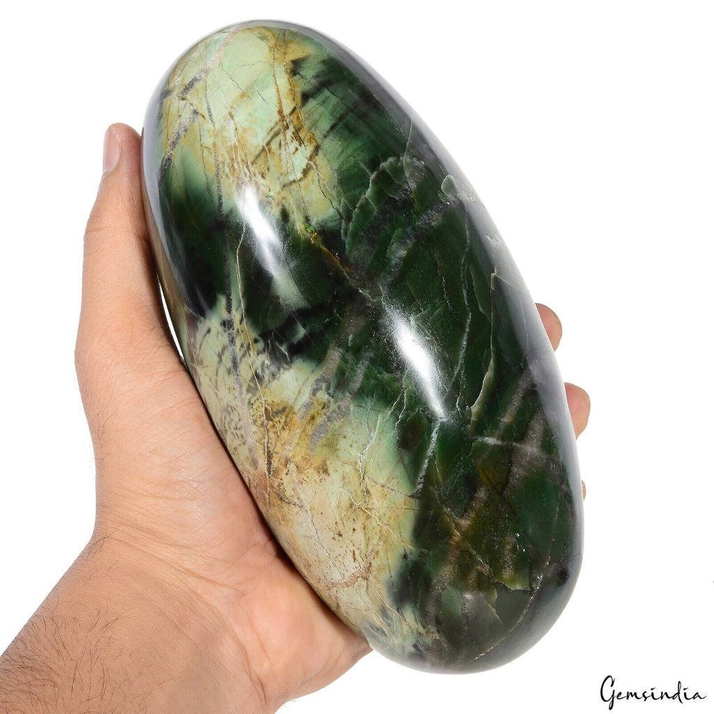 Natural 7.25" Serpentine Stone Healing Power Aura Energy Meditation Lingam 2.2Kg