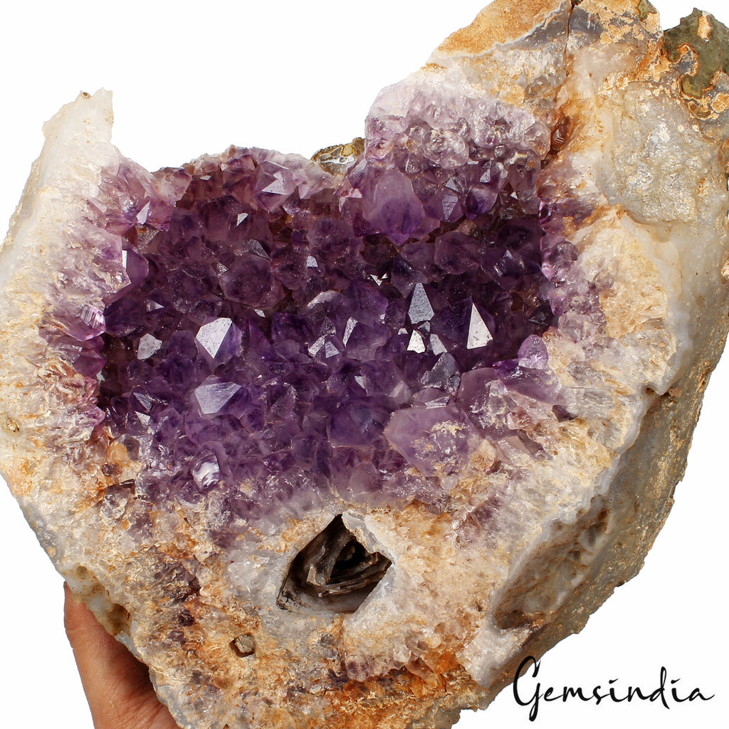 4.4 Kilo Natural Amethyst Rough Geode Cluster Mineral Specimen Healing Huge Rock