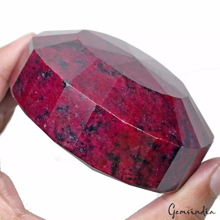 1850Ct Natural Dark Red African Ruby Oval Faceted huge Size Loose Gem-79x64x39mm
