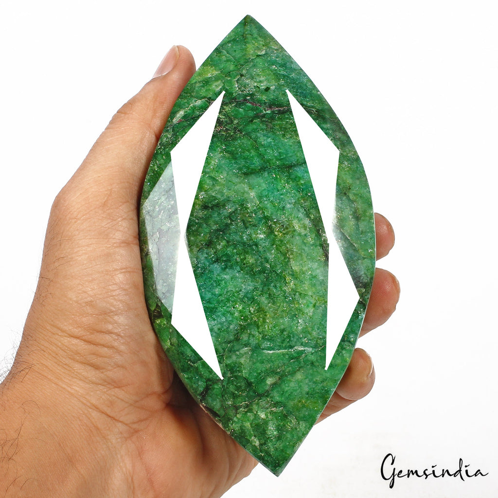 4250 Cts Natural Brazilian Green Emerald Marquise Cut Earth mined Huge Loose Gem