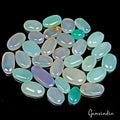 520 Cts/31 Pcs Natural Untreated Aqua Green Blue Onyx Oval Cab Loose Gems Lot