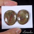 Sapphire Lot, Loose Gemstone, Untreated, Brown — 2 Pieces, 28x24mm, 91.40 Ct, Madagascar