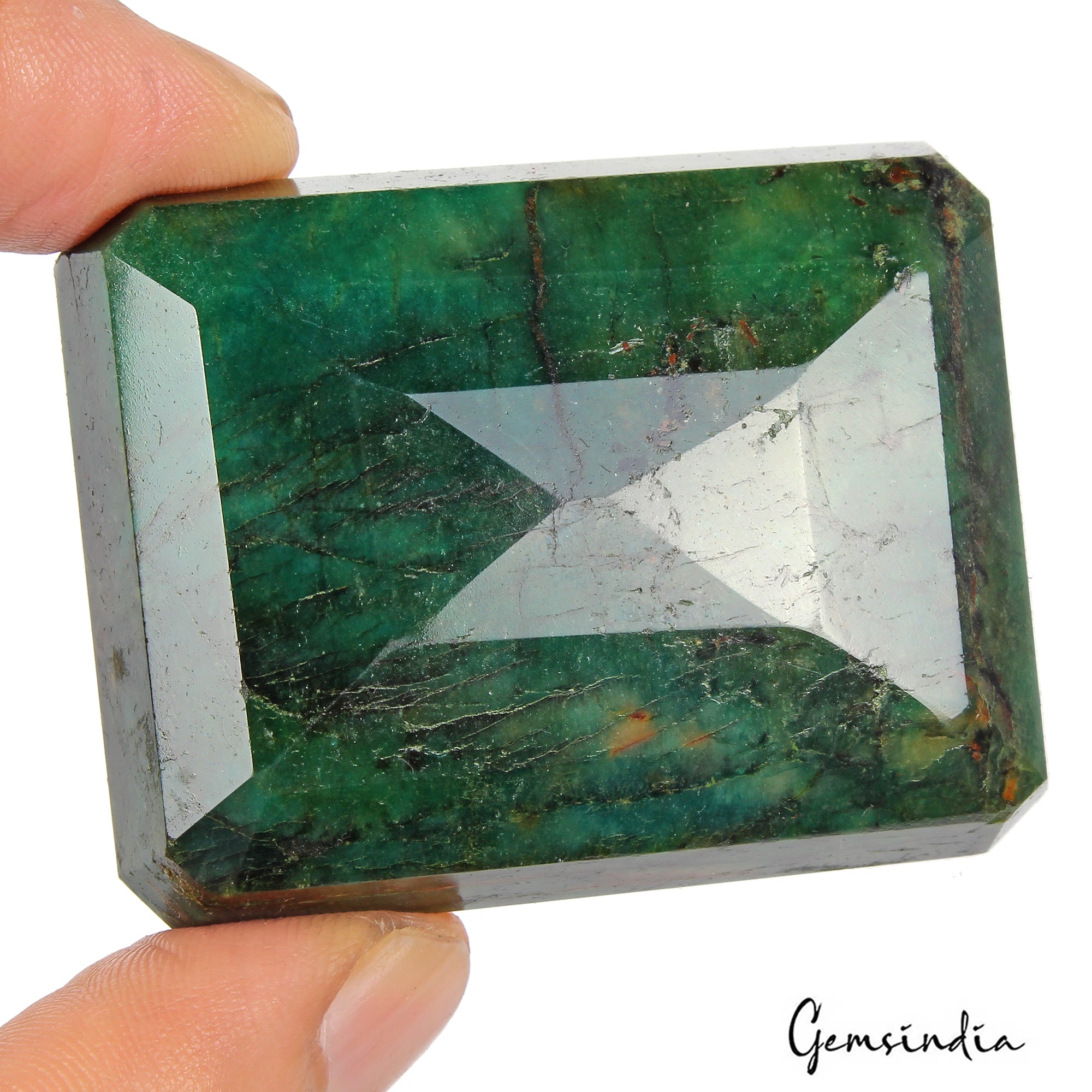 460 Ct Natural Green Zambian Emerald Octagon Faceted Earth Mined Loose Gemstone