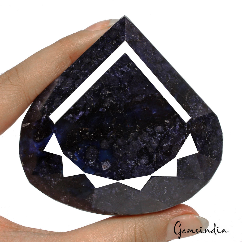 1940 Cts Natural African Dark Blue Sapphire Pear Faceted Cut Earth Mined HugeGem