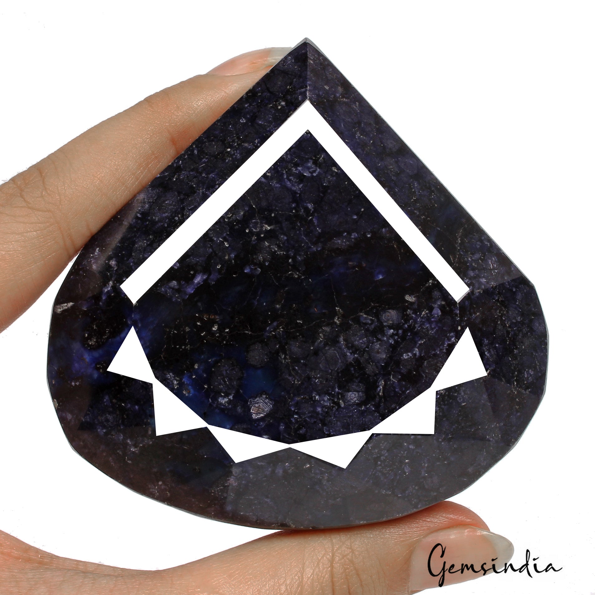 1940 Cts Natural African Dark Blue Sapphire Pear Faceted Cut Earth Mined HugeGem