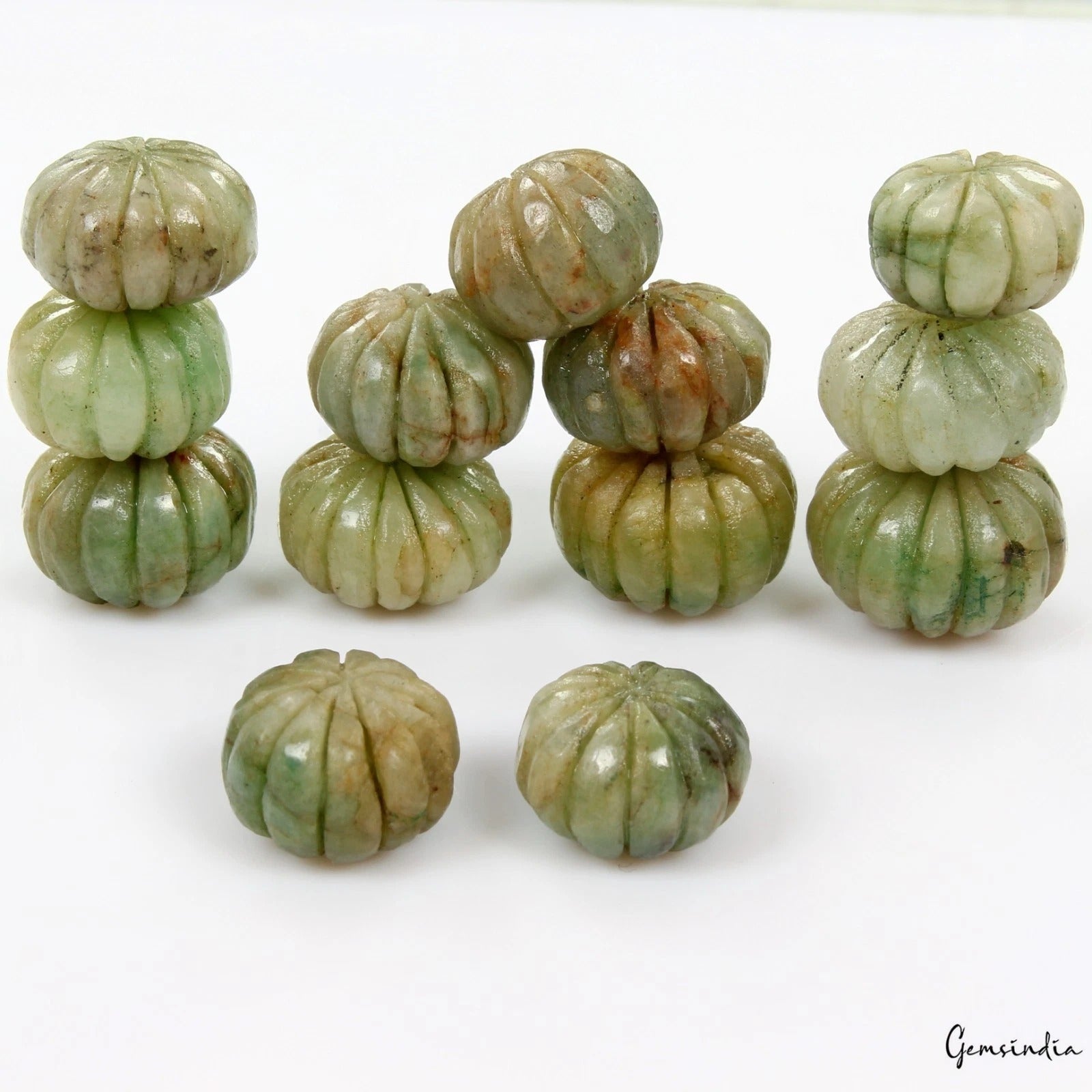 Emerald Beaded Strand, Color Enhanced, Green — 20mm to 24mm, 700 Ct, Brazil